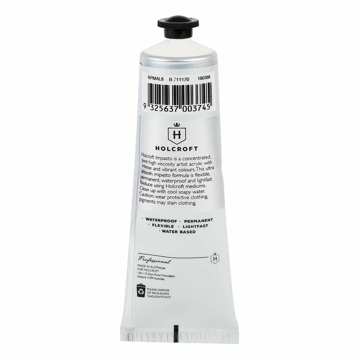Holcroft Professional Acrylic Impasto Paint Magenta Light S2 80ml - Image 3