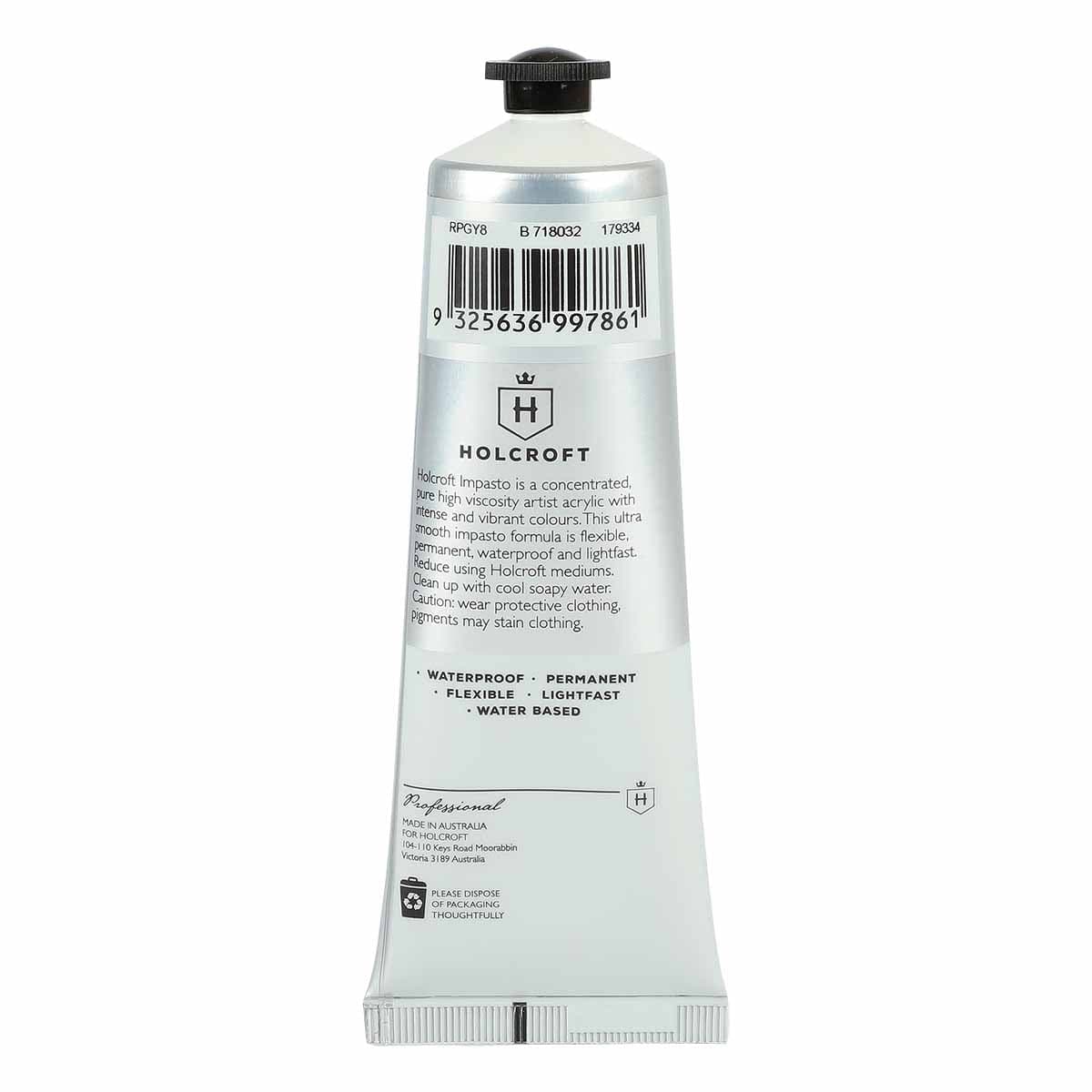 Holcroft Professional Acrylic Impasto Paint Paynes Grey S2 80ml - Image 3