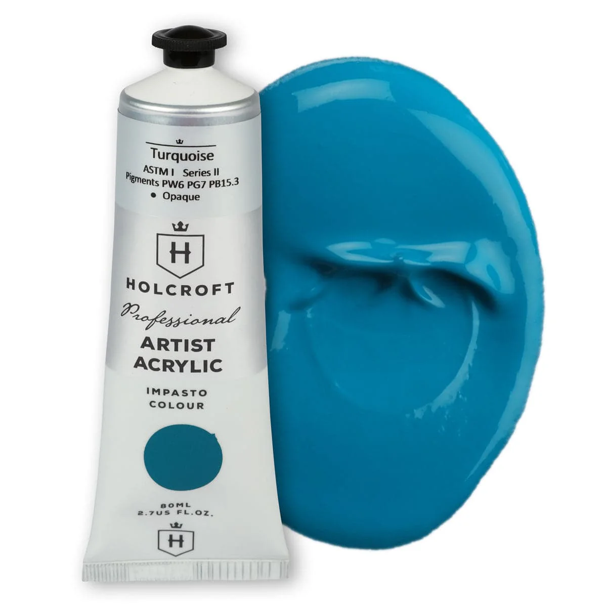 Holcroft Professional Acrylic Impasto Paint Turquoise 80ml