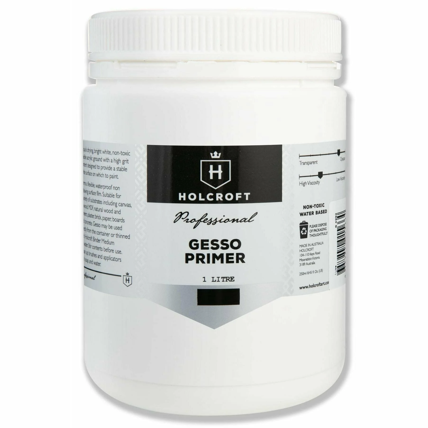 Holcroft Professional Acrylic White Gesso 1 Litre