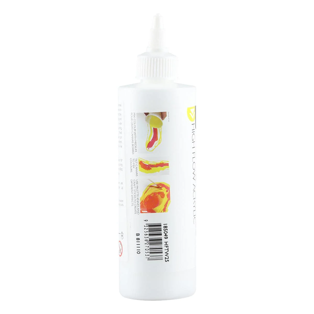 Holcroft High Flow Acrylic Paint Titanium White 250ml - Image 3