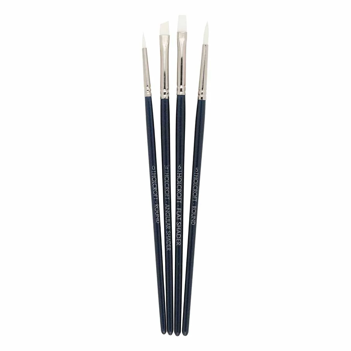 Holcroft Oil, Acrylic & Watercolour Brush Set White 4 Pack - Image 4