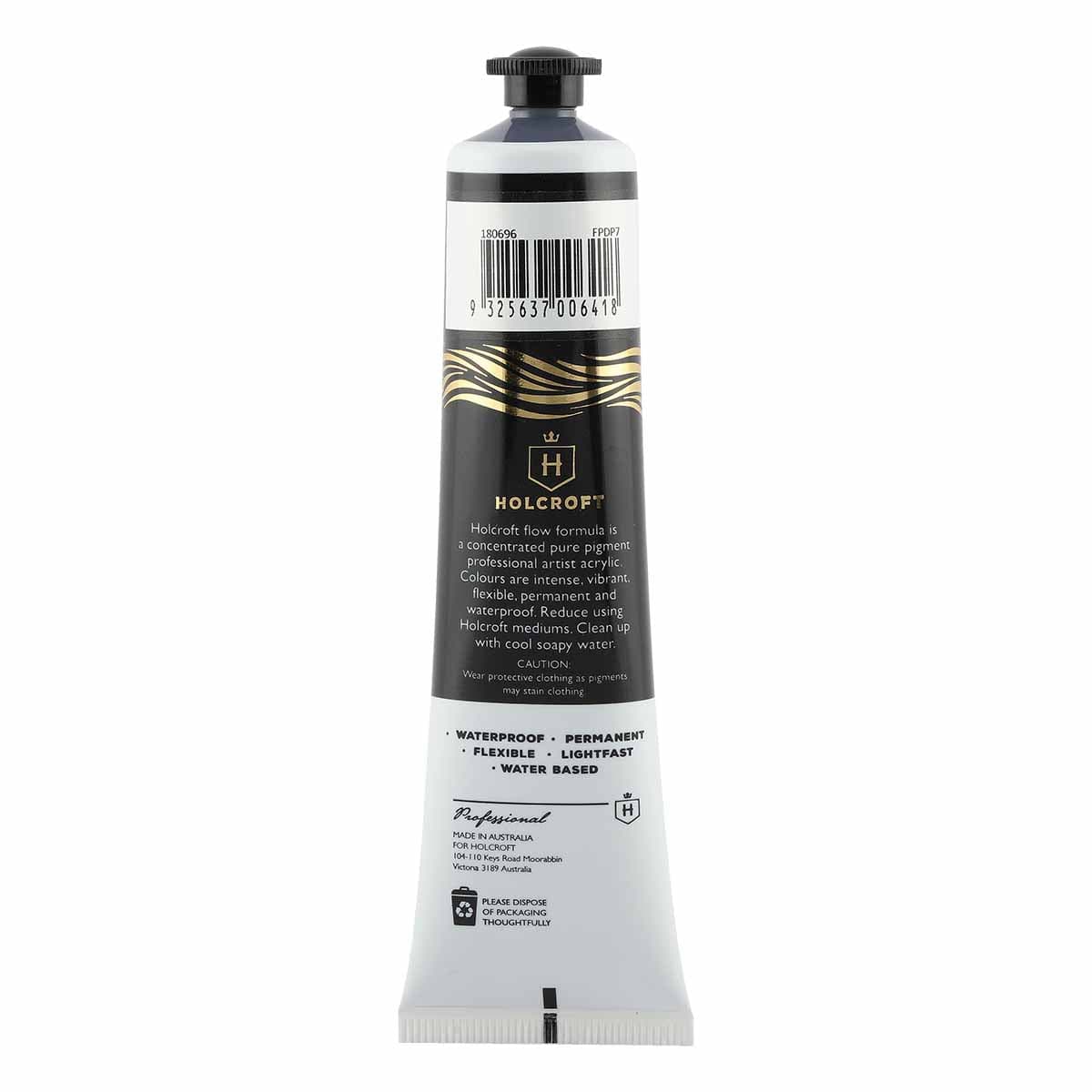 Holcroft Professional Acrylic Flow Paint Dioxazine Purple S3 ASTM2 75ml - Image 3