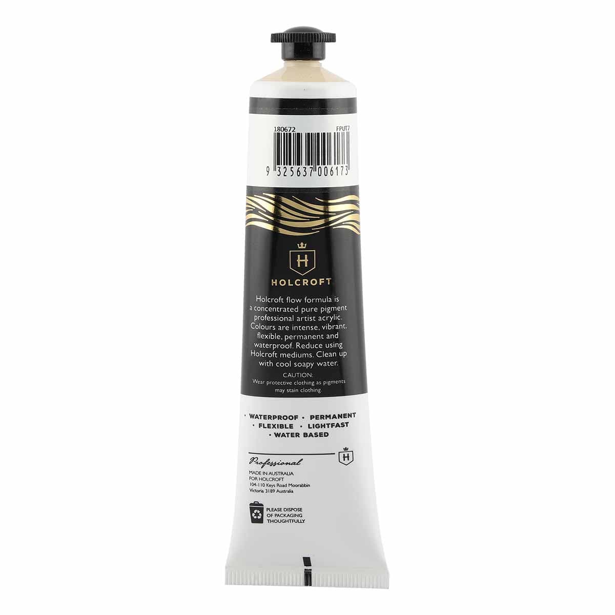 Holcroft Professional Acrylic Flow Paint 75ml Unbleached Titanium S1 ASTM1 - Image 3