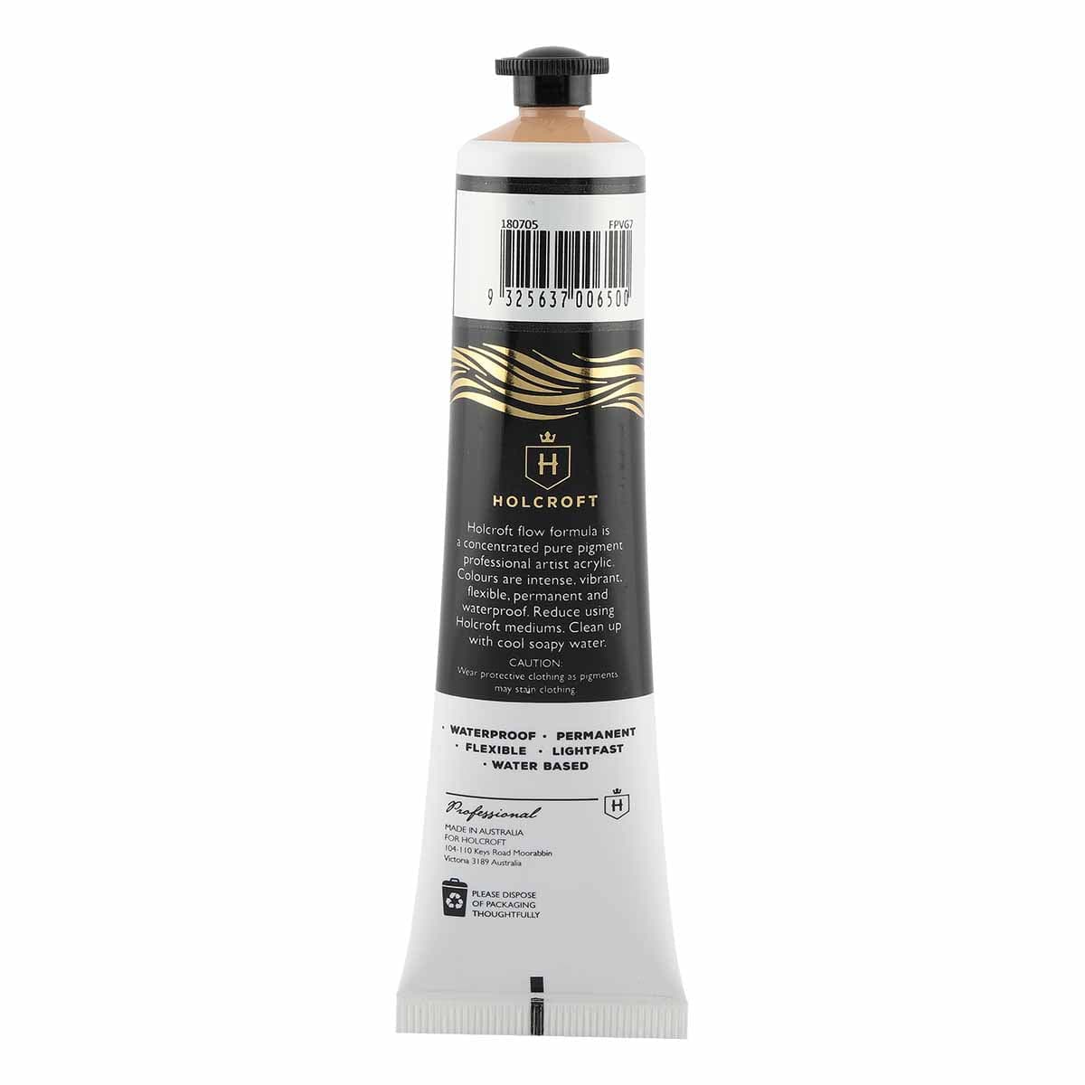 Holcroft Professional Acrylic Flow Paint 75ml Vintage Gold S4 ASTM1 - Image 3