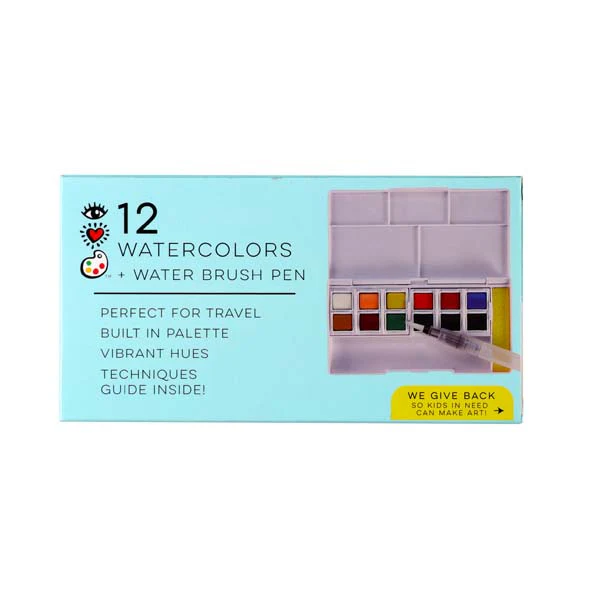 I Heart Art Watercolour Paint,  12 set, with Brush - Image 7