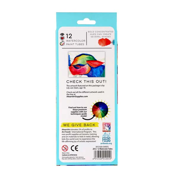 I Heart Art Watercolour Paint Set, 12x12ml - Image 5