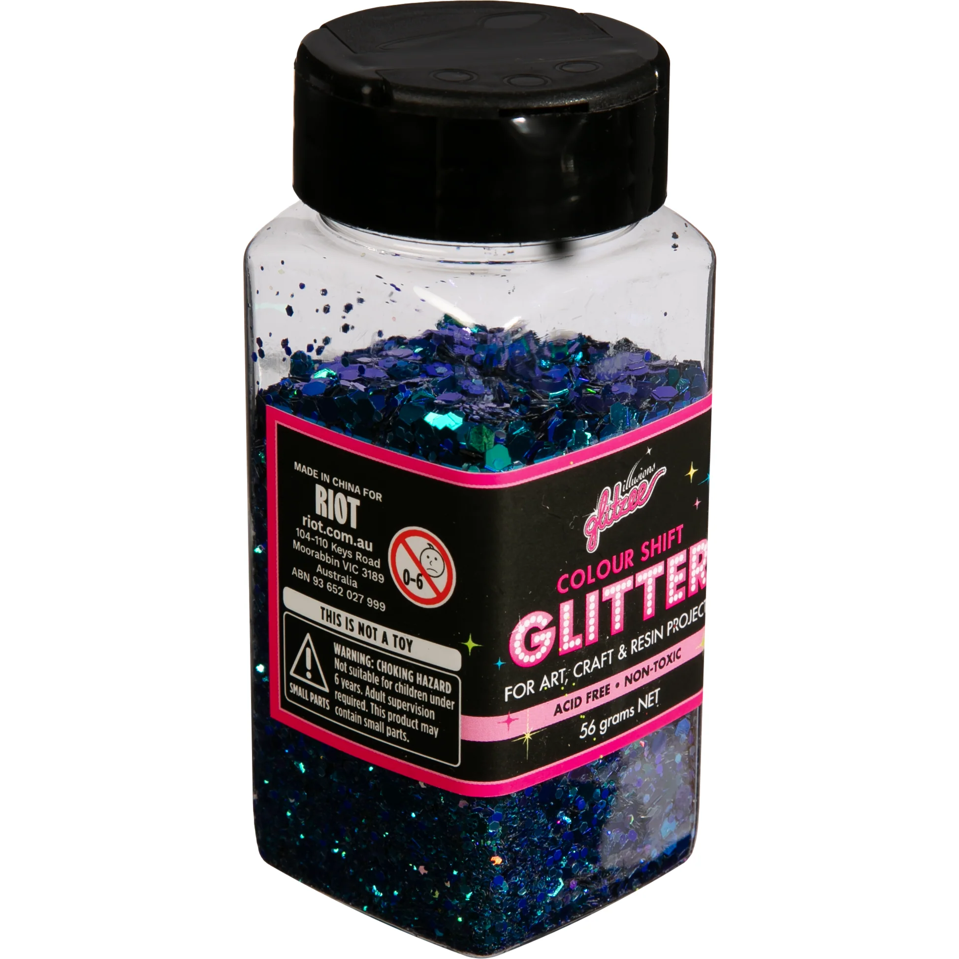 Illusions Colour Shift Glitter (Mix Size)-Mermaid Colour Shift (56g) - Image 2