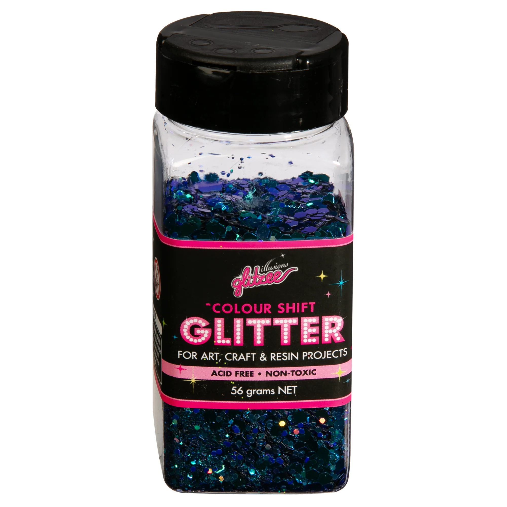 Illusions Colour Shift Glitter (Mix Size)-Mermaid Colour Shift (56g) - Image 3