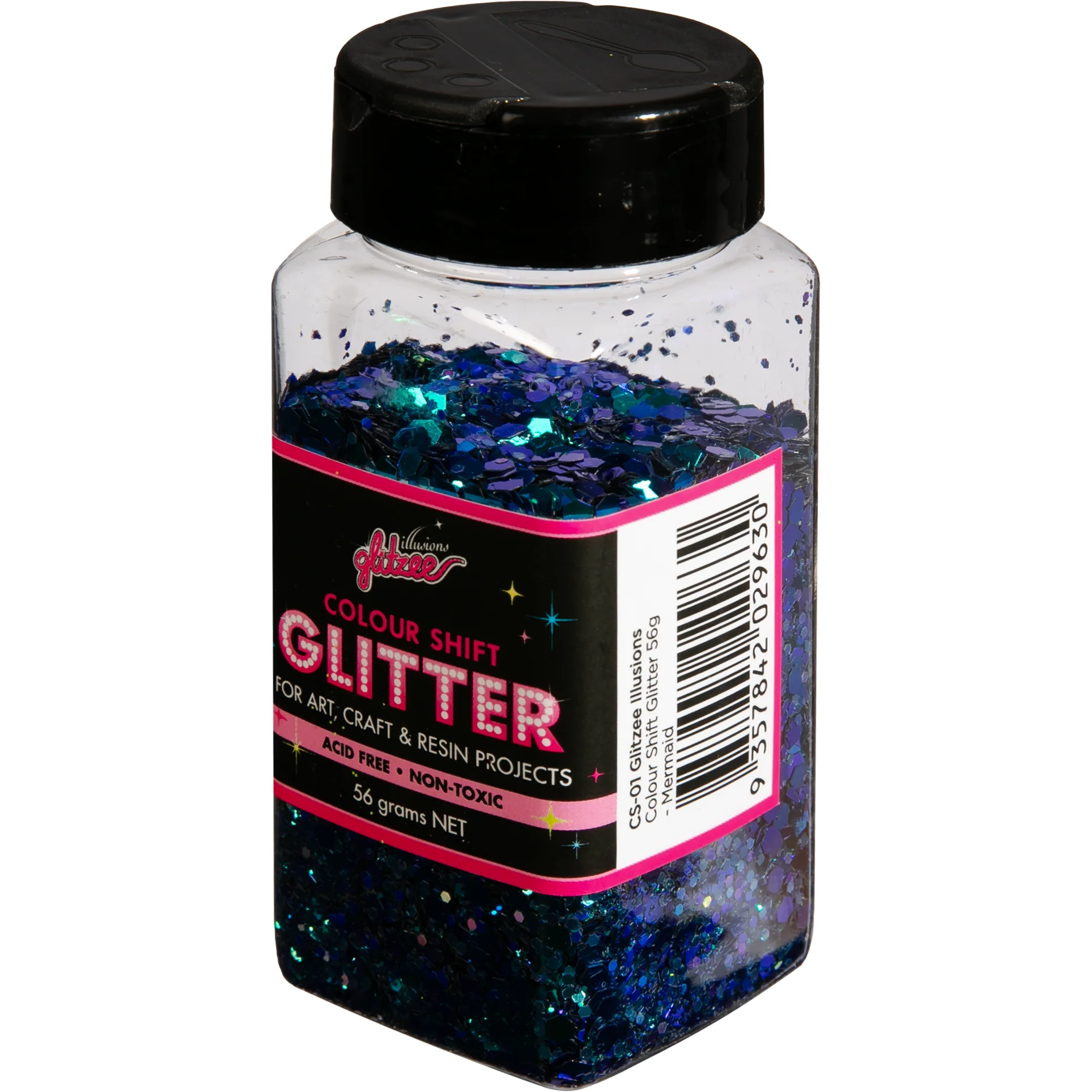 Illusions Colour Shift Glitter (Mix Size)-Mermaid Colour Shift (56g) - Image 4