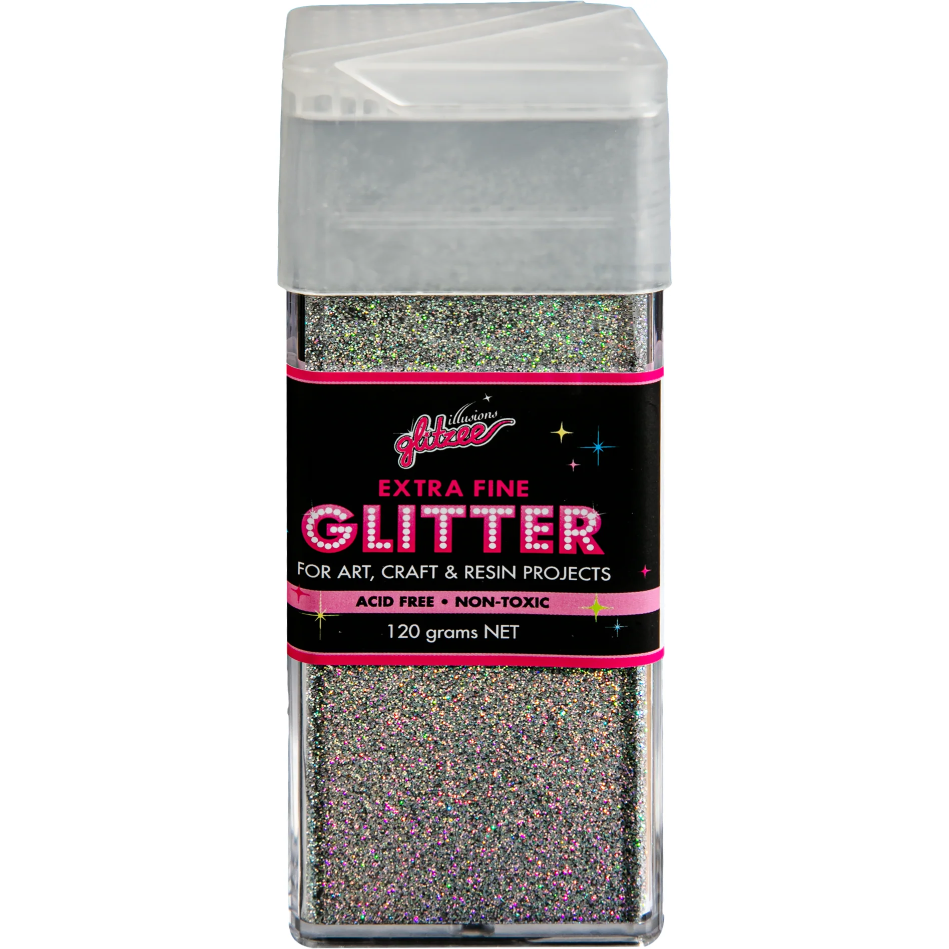 Illusions Extra Fine Ordinary Glitter 0.2mm-Bling Holographic (120g) - Image 3