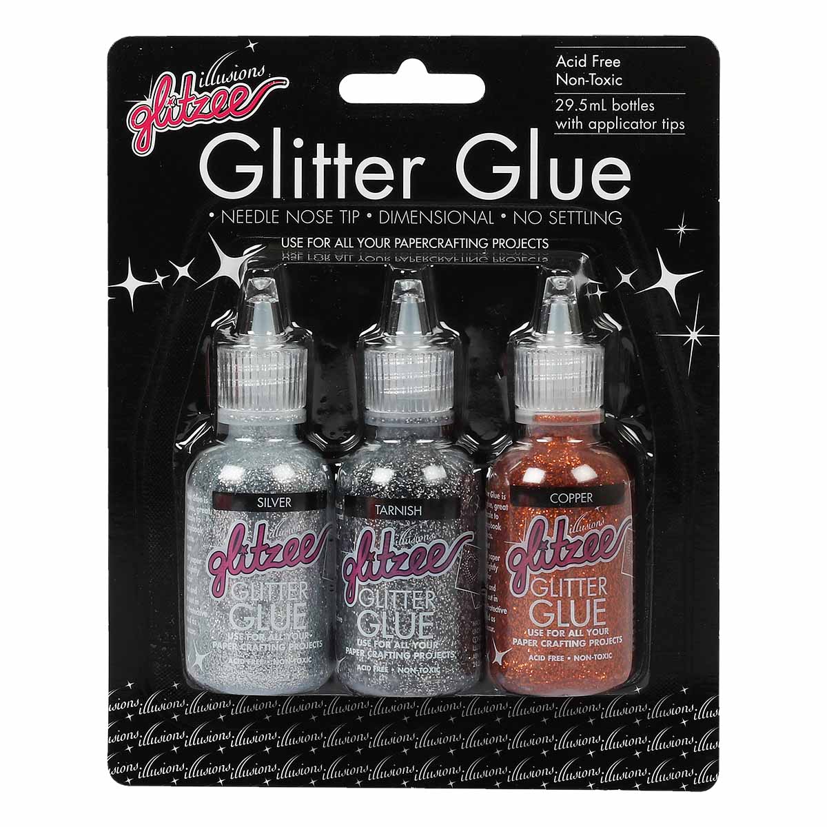 Illusions Glitzee Glue Metallic 29.5mL (3 Pieces)