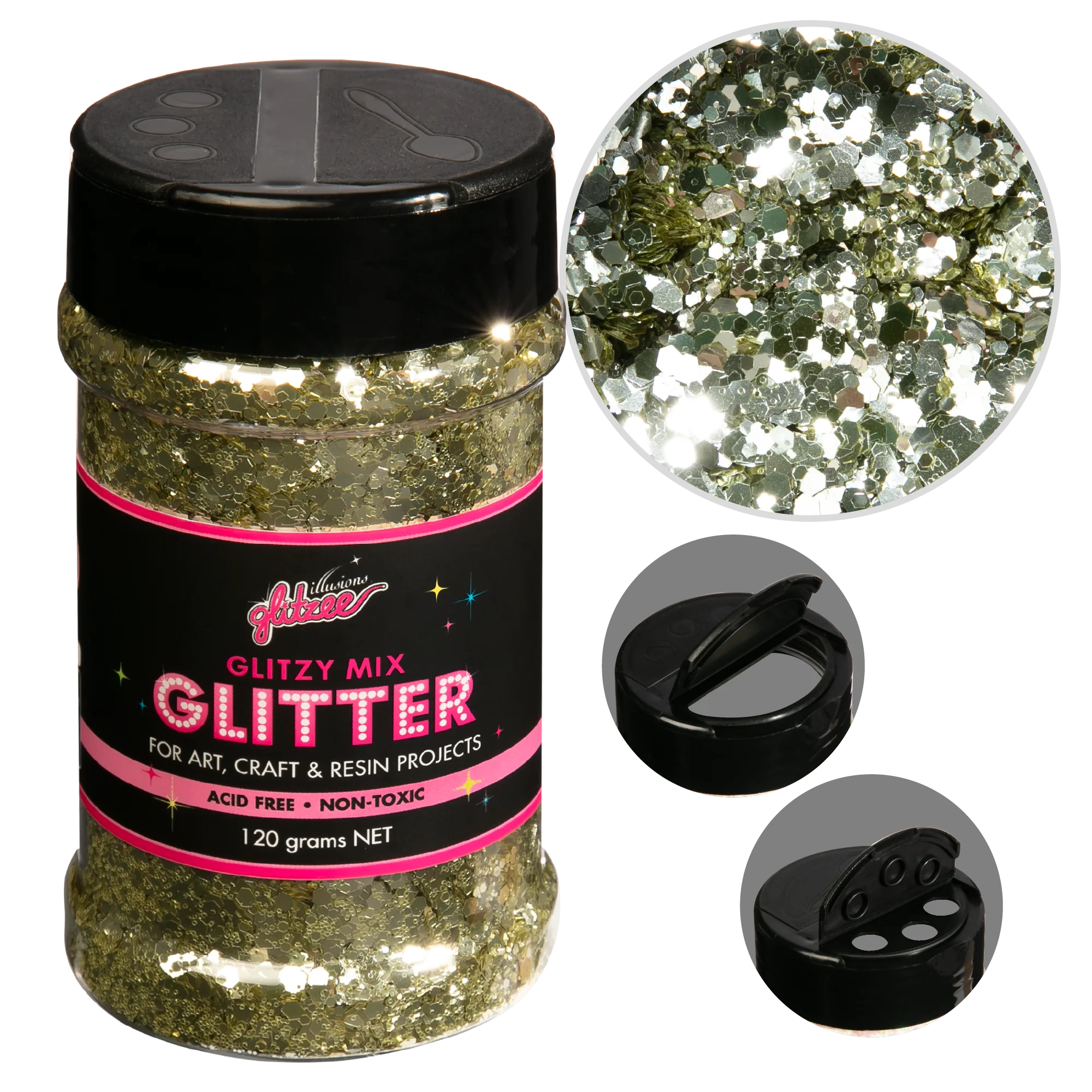 Illusions Glitzy Mix Specialty Glitter-Glitz Gold (113g)