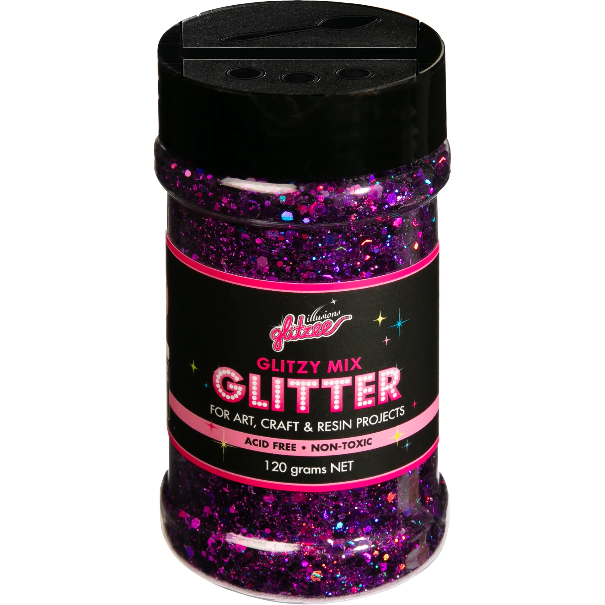 Illusions Glitzy Mix Specialty Glitter-Grape (113g) - Image 2