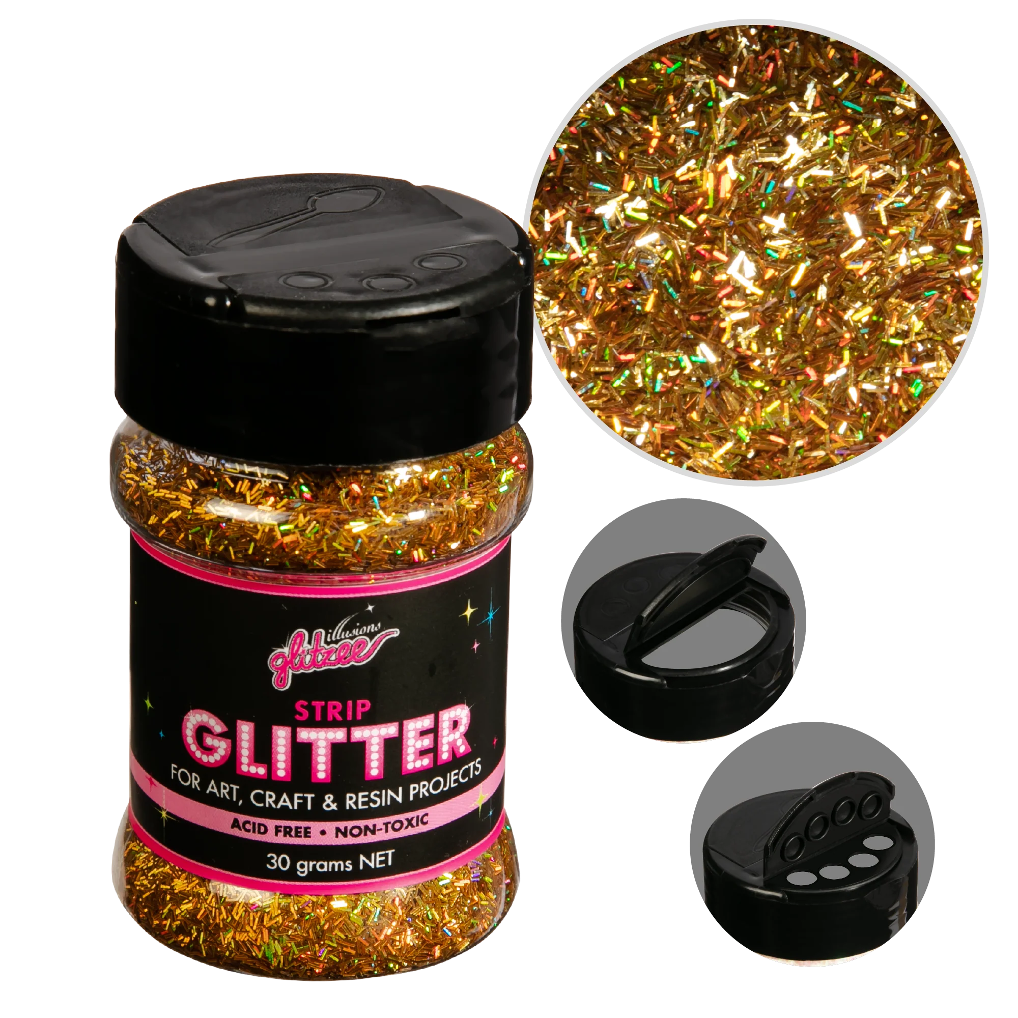 Illusions Strip Glitter-Gold (30g)