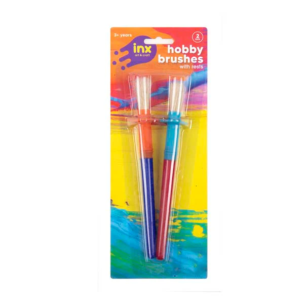 Inx Kids Hobby Paint Brushes, 2Pk