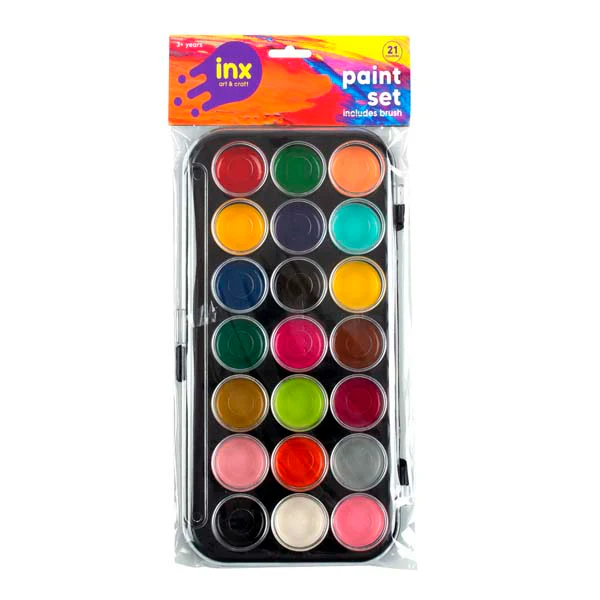 Inx Paint Set with Brush, 21 Colours
