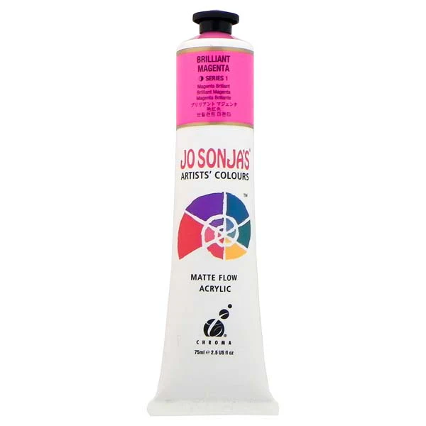 Jo Sonja's Matte Flow Acrylic Paint Brilliant Magenta 75ml S1