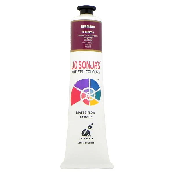 Jo Sonja's Matte Flow Acrylic Paint Burgundy 75ml S1
