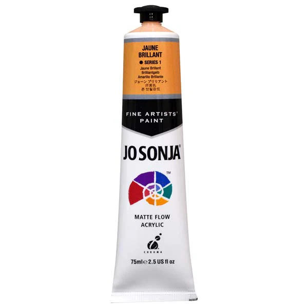 Jo Sonja's Matte Flow Acrylic Paint Jaune Brillant 75ml S1
