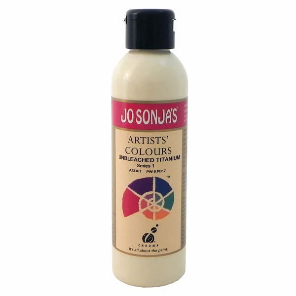 Jo Sonja's Matte Flow Acrylic Paint Unbleached Titanium 250ml S1