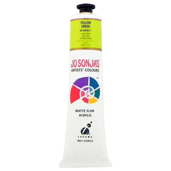 Jo Sonja's Matte Flow Acrylic Paint Yellow Green 75ml S1