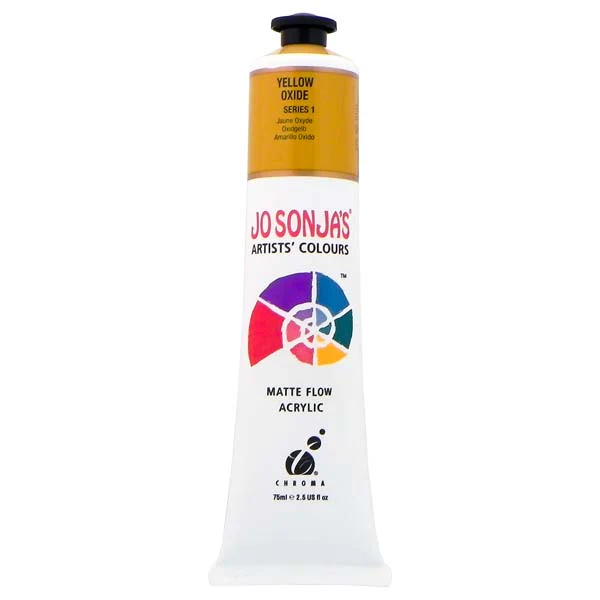 Jo Sonja's Matte Flow Acrylic Paint Yellow Oxide 75ml S1