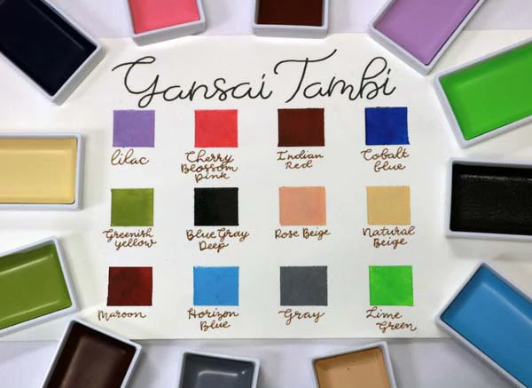 Kuretake Gansai Tambi Watercolour Paint, 12 Set II - Image 5