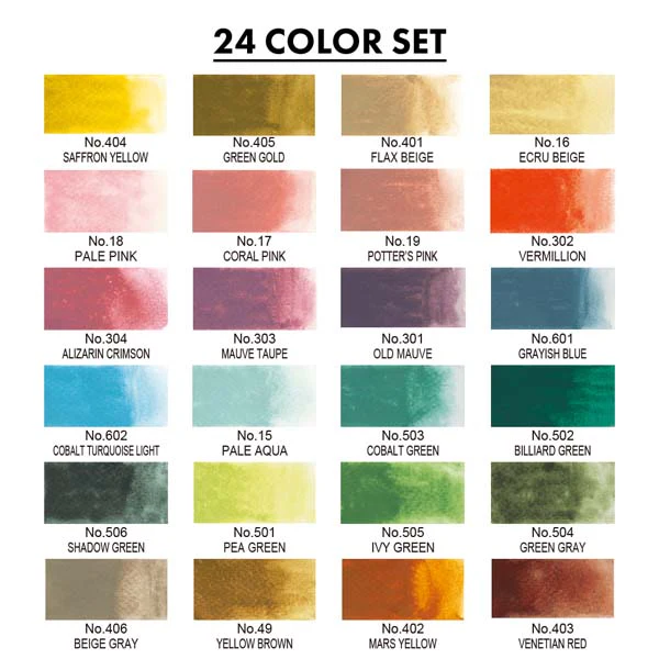 Kuretake Gansai Tambi Watercolour Paint, 24 Set II - Image 6