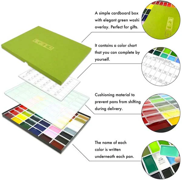 Kuretake Gansai Tambi Watercolour Paint, 36 Set - Image 3