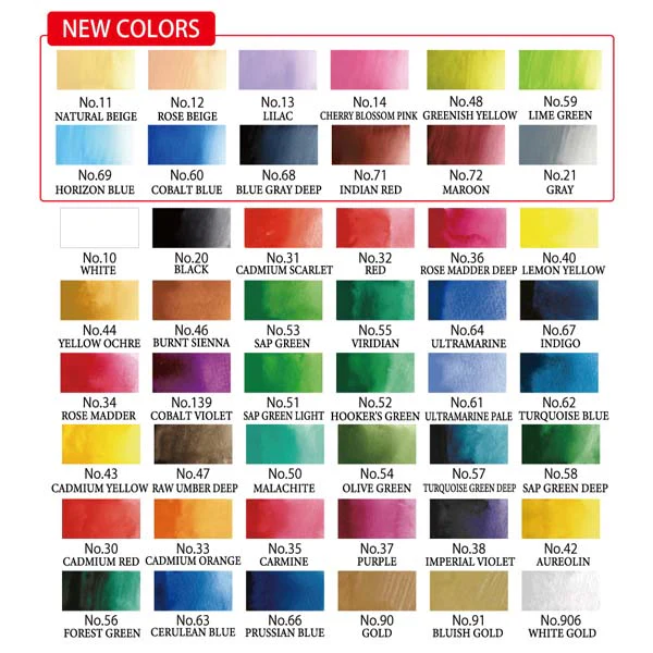 Kuretake Gansai Tambi Watercolour Paint, 48 Set - Image 2