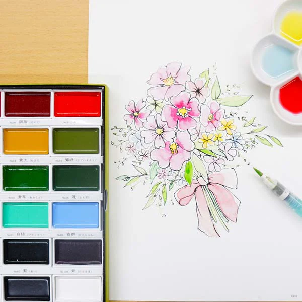 Kuretake Gansai Tambi Watercolour Paint, 48 Set - Image 3