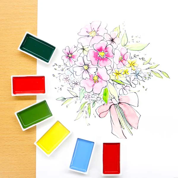 Kuretake Gansai Tambi Watercolour Paint, 48 Set - Image 6
