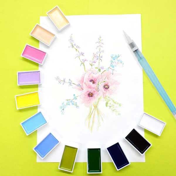 Kuretake Gansai Tambi Watercolour Paint, 48 Set - Image 7