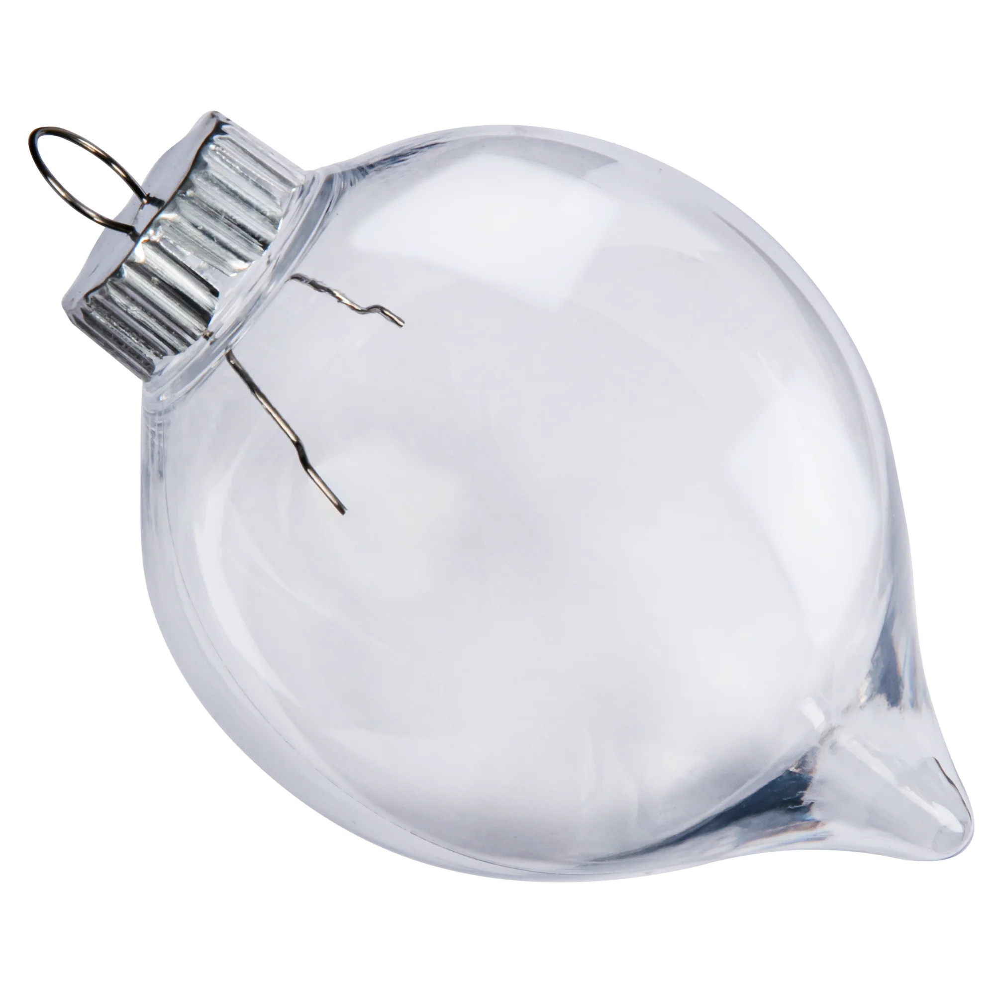 Make A Merry Christmas Plastic Clear Drop Baubles 100mm 4 Pack - Image 3