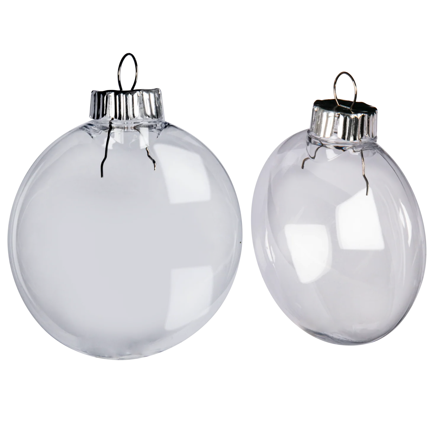 Make A Merry Christmas Clear Plastic Flat Baubles 80mm 4 Pack - Image 3