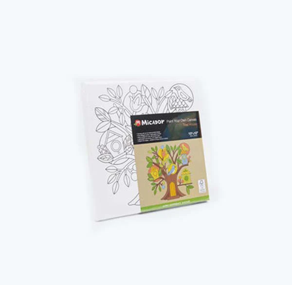 Micador Paint Your Own Canvas, 10"x10" - Tree House