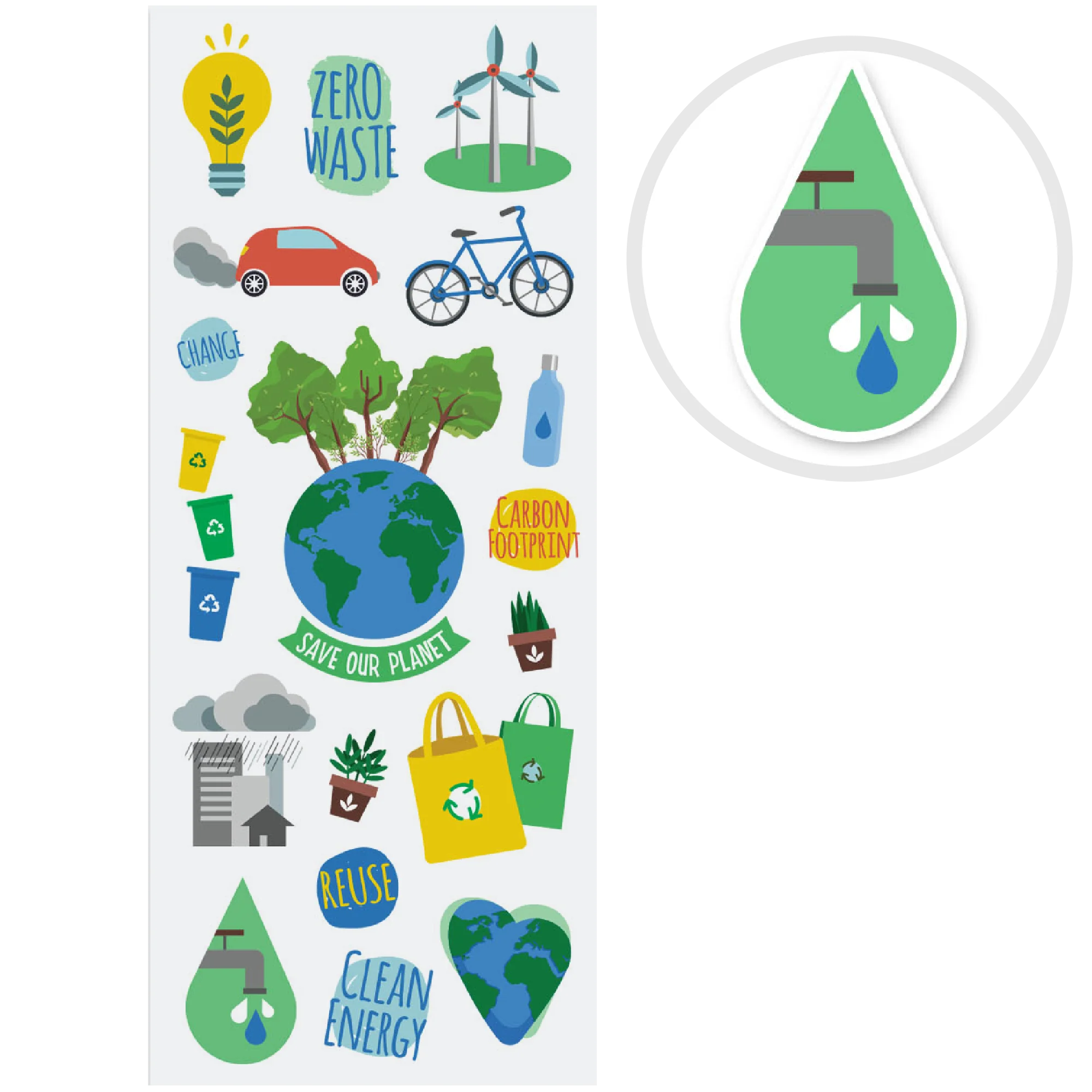 MultiCraft Paper Craft Sticker: Classic Themes 'Clear' Photo Safe-Climate Change 12.7x30.5cm