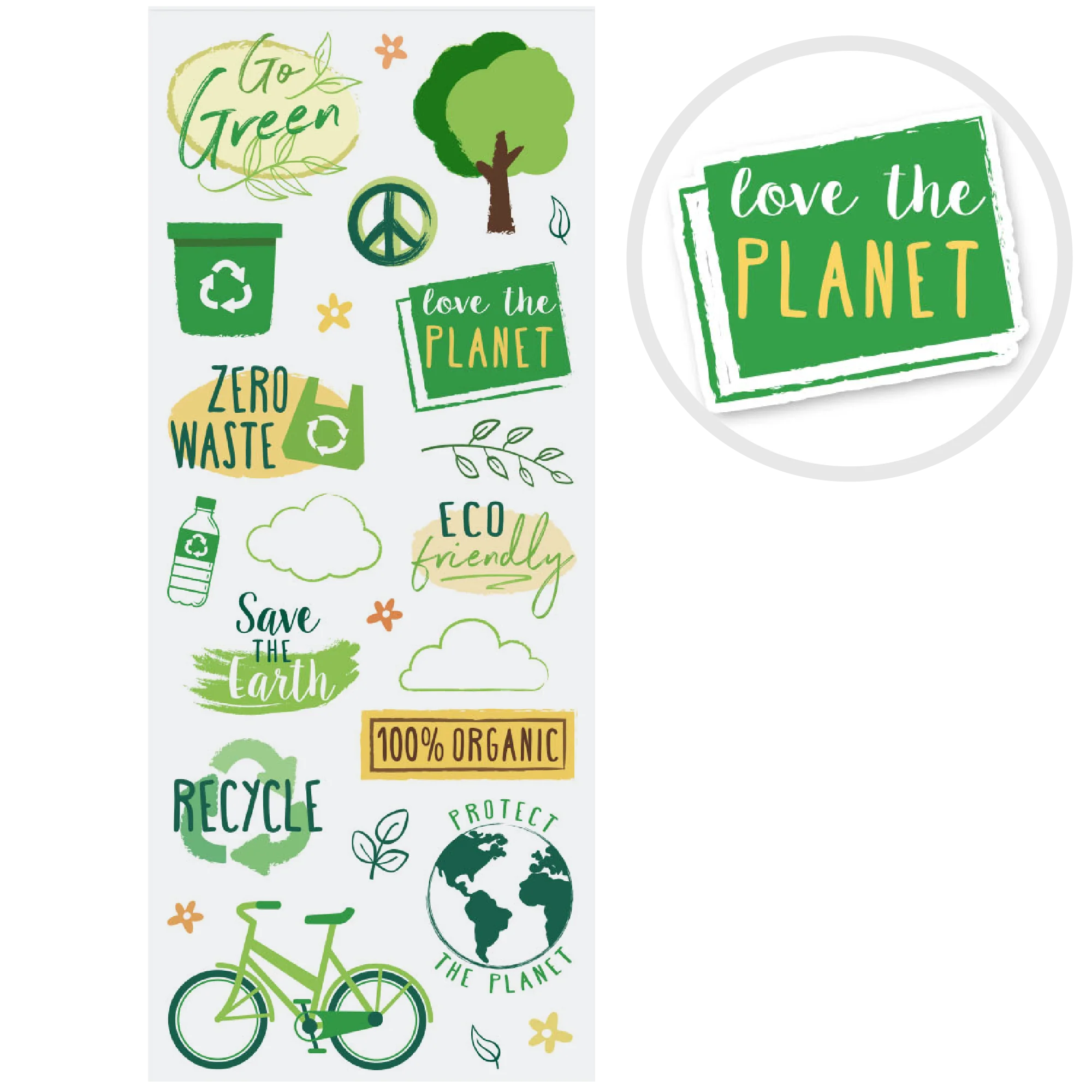 MultiCraft Paper Craft Sticker: Classic Themes 'Clear' Photo Safe-Go Green 12.7x30.5cm