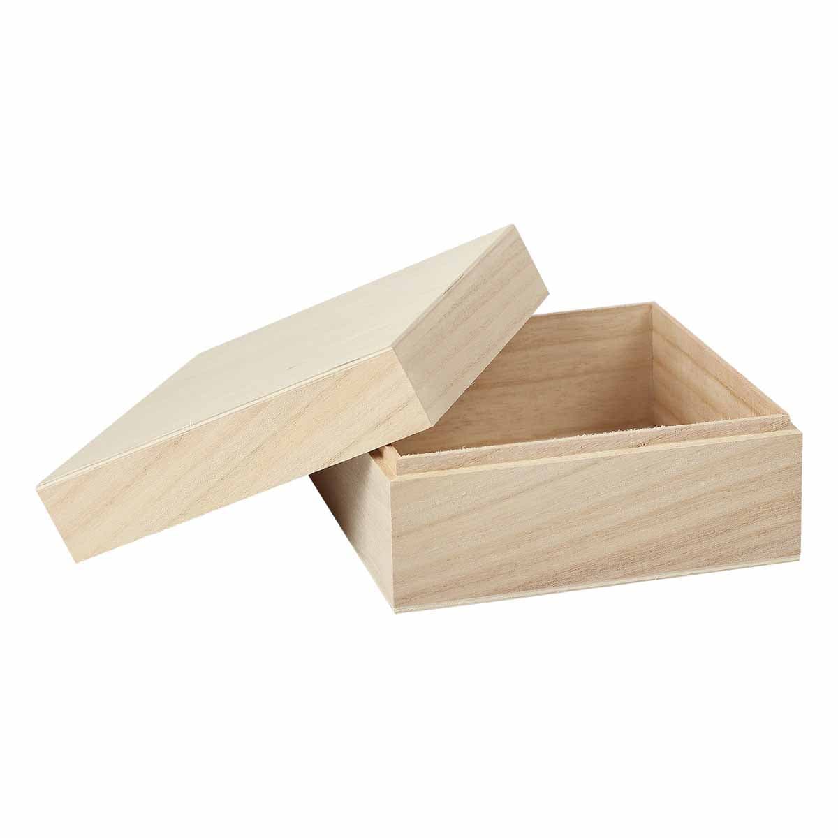 Urban Crafter Ply Square Box with Removable Lid 15x15x8cm - Image 2