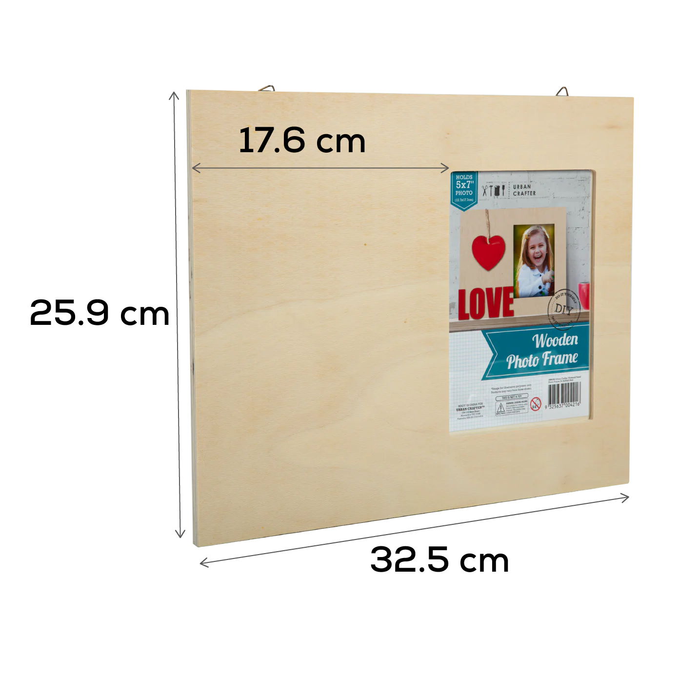 Urban Crafter Plywood Panel Photo Frame 32.5x26 x0.9cm - Image 7