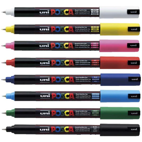 Posca PC1MR Paint Marker,  Assorted Colours, 8Pk - Image 2