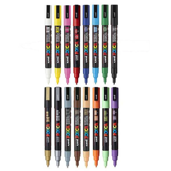 Posca PC3M Paint Markers, Assorted Colours, 16Pk - Image 2