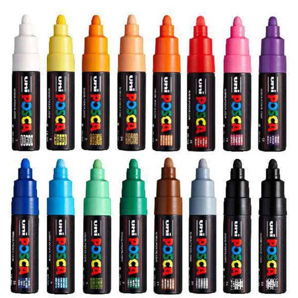 Posca PC7M Paint Markers, Assorted Colours, 16Pk - Image 2