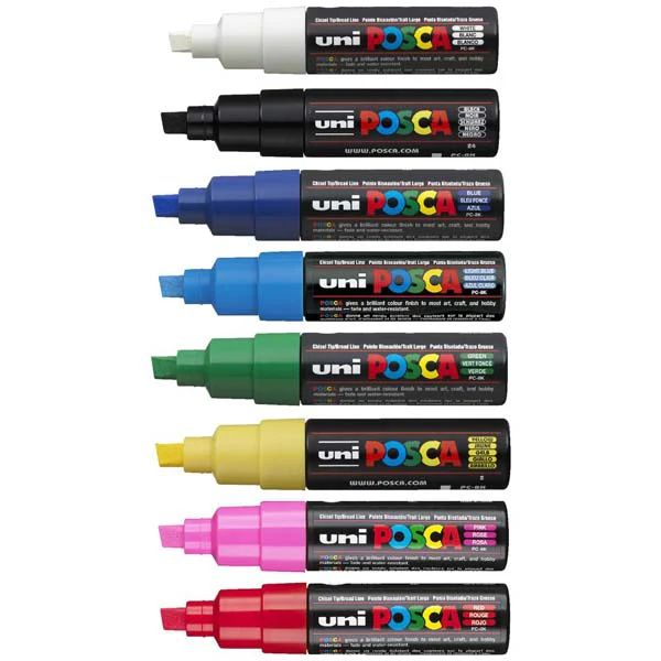 Posca PC8K Paint Markers, Assorted Colours, 8Pk - Image 2