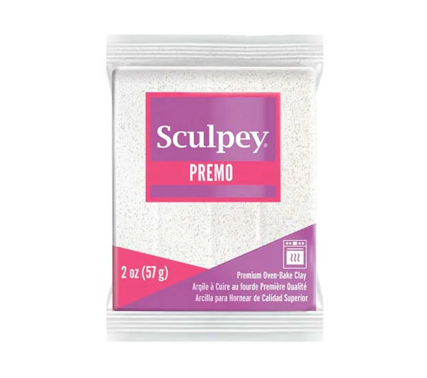 Premo Sculpey Modelling Clay, 57g, Frost White Glitter