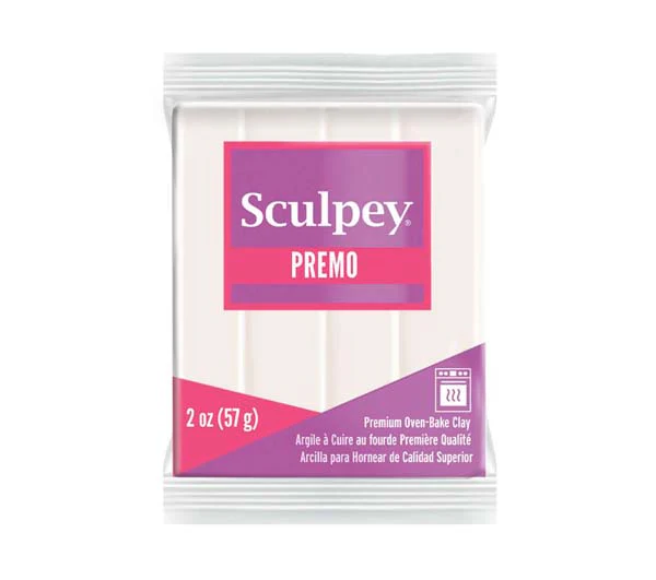 Premo Sculpey Modelling Clay, 57g, White Translucent