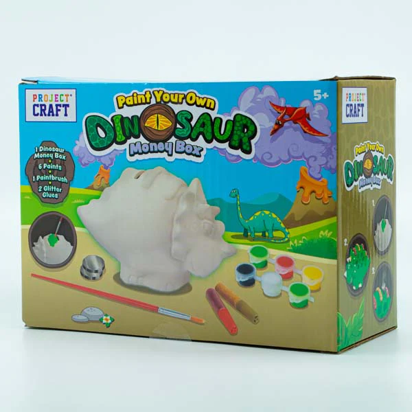Project Craft Paint Your Own Dinosaur Money Box - Image 2