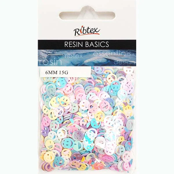 Resin  smiley face scatter multi 15gm