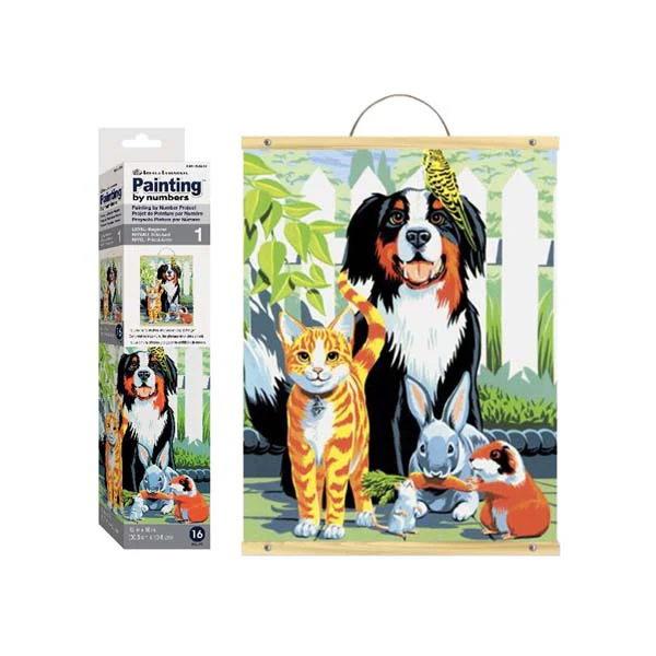 Royal & Langnickel Painting By Numbers SCROLL Family Pets